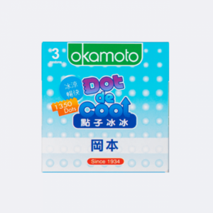 Bao Cao Su Okamoto Dot De Cool 1350 Điểm Nổi Mát Lạnh 6 bao cao su okamoto dot de cool hộp 3 cái