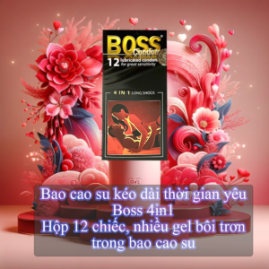 Bao Cao Su Boss 4in1 Gân Gai Kéo Dài Thời Gian 9 bao cao su kéo dài thời gian boss 4 in 1