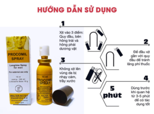 hướng dẫn sử dụng chai xịt kéo dài thời gian Procomil