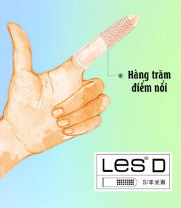 bao cao su ngón tay có gai les D